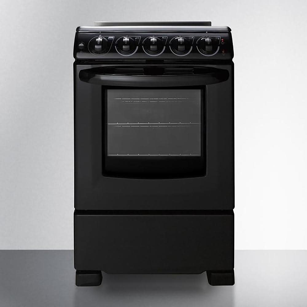 Summit REX2051BRT 20" 4 Burner Electric Range w/ Ceramic Cooktop
