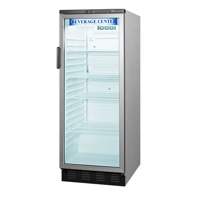 Summit SCR1150CSS 24" One-Section Glass Door Merchandiser w/ Swing Door, 115v