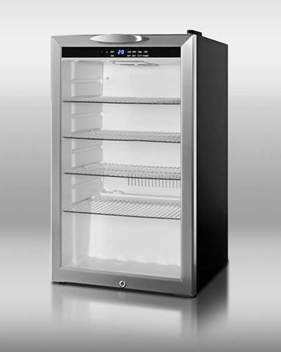 Summit SCR485L 19" Countertop Refrigerator w/ Front Access - Swing Door, Black, 115v