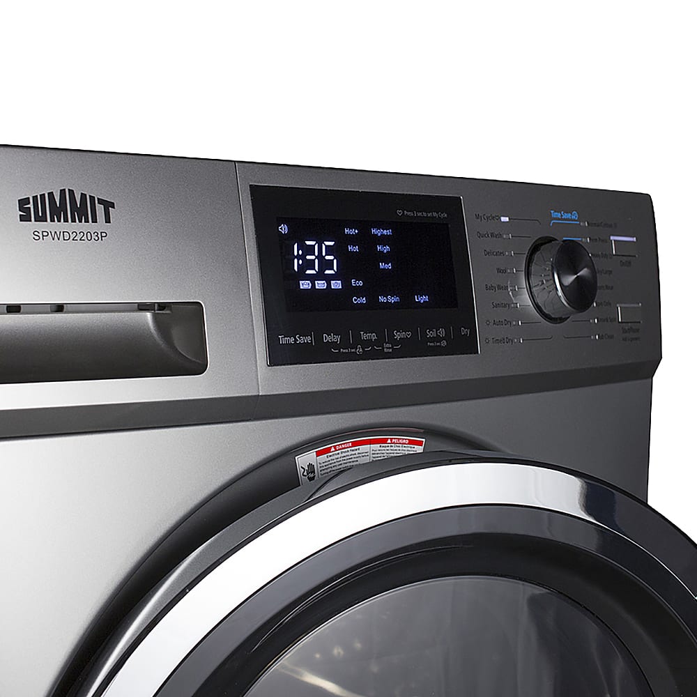Summit SPWD2203P 24"W Front Load Washer/Dryer Combo Platinum, 115v