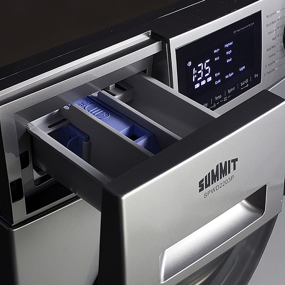 Summit SPWD2203P 24"W Front Load Washer/Dryer Combo Platinum, 115v