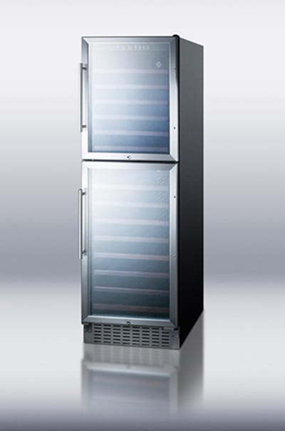Summit SWC2149 24" Two Section Wine Cooler w/ (2) Zones - 149-Bottle Capacity, 115v