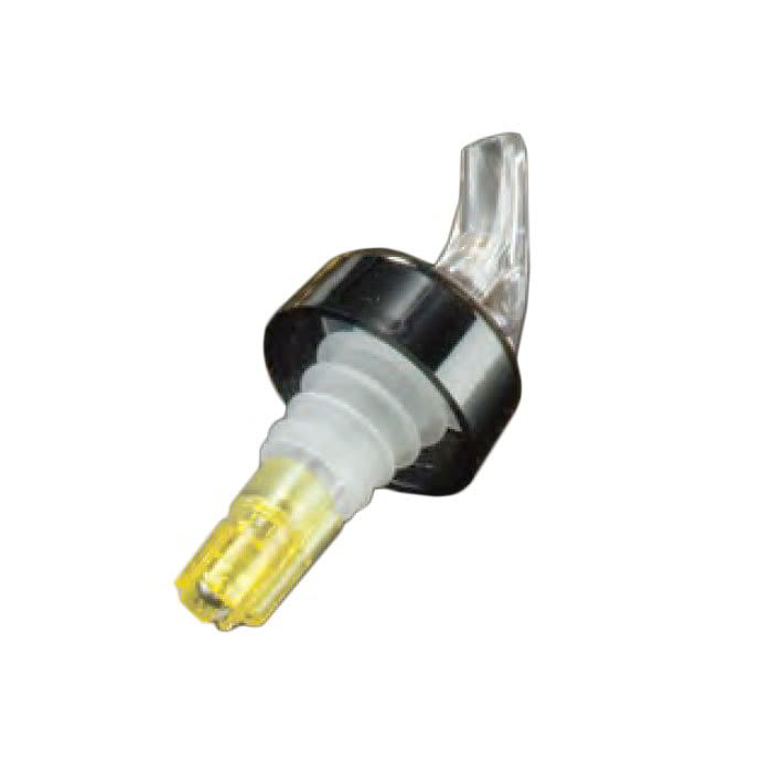 American Metalcraft MPC150C Measure Pourer w/ 1.5-oz Capacity & Black Collar, Clear/Yellow