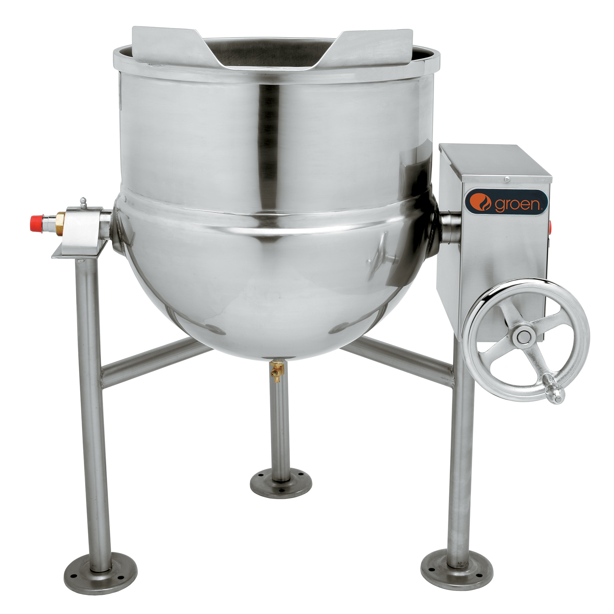Groen DL40 40 gal Steam Kettle Manual Tilt, 2/3 Jacket, Direct Steam