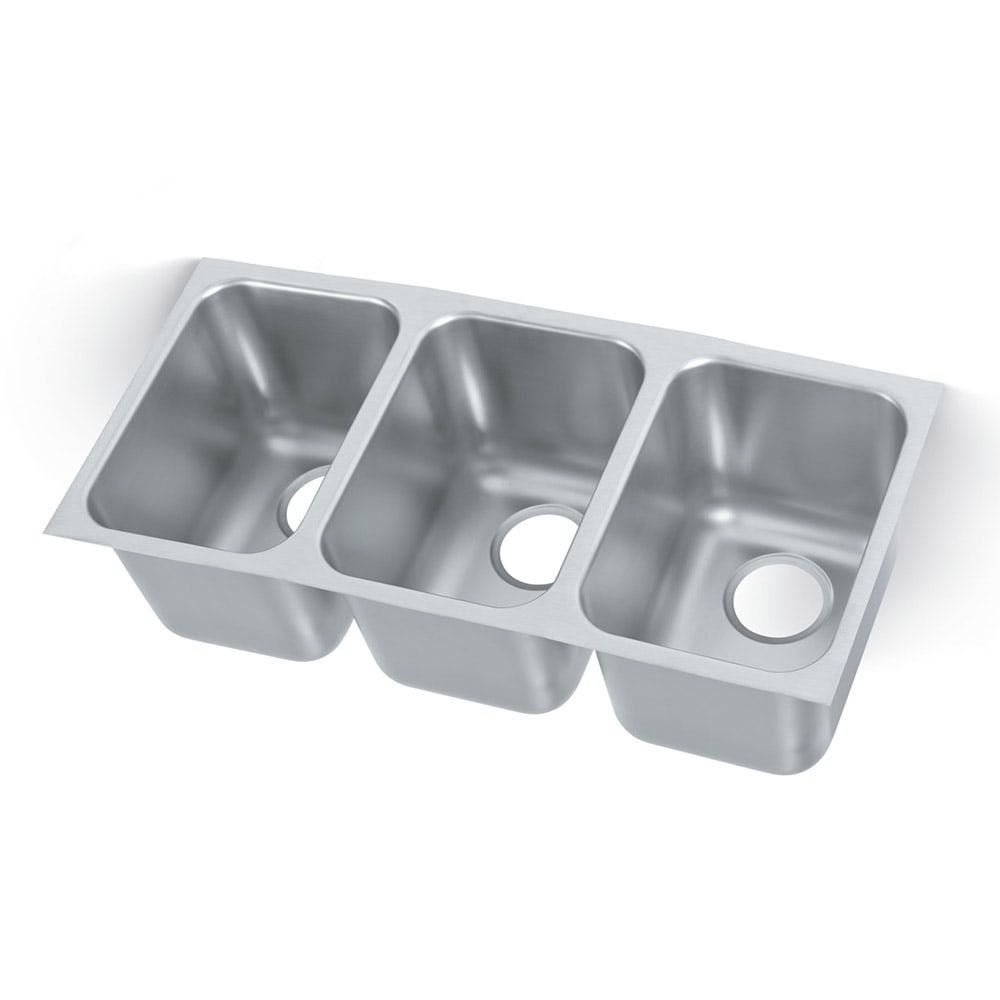 Vollrath 10103-1 (3) Compartment Undermount Sink - 14" x 10"