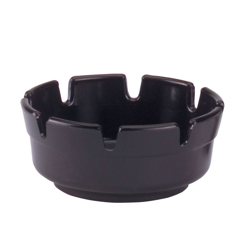 Vollrath 2340-06 Melamine Ash Tray - 4x1-3/4", Black