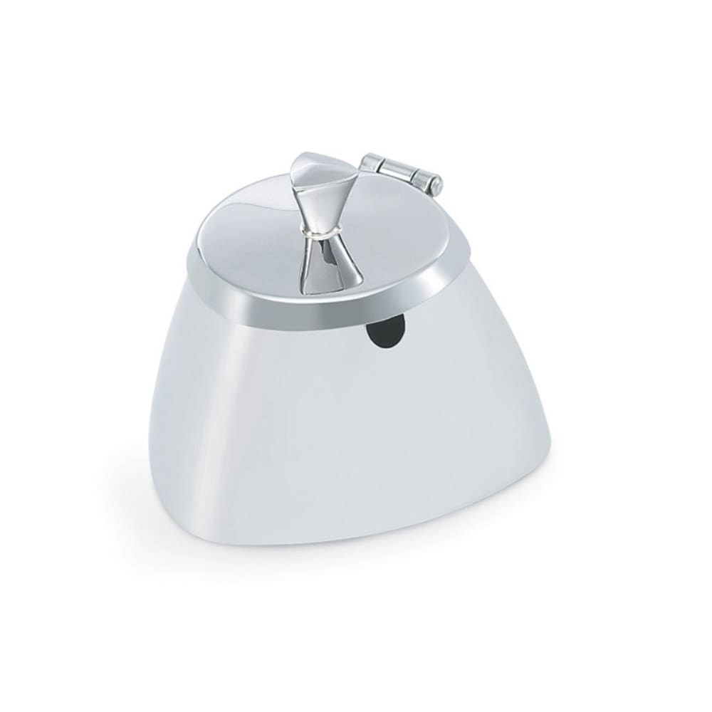 Vollrath 46000 8.5-oz Covered Sugar Bowl - Triangular Body Design, Mirror-Finish Stainless