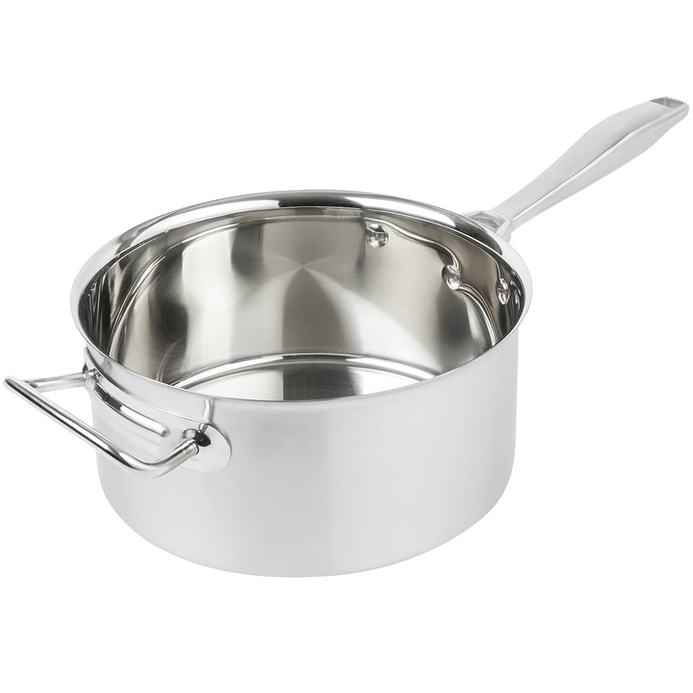 Winco SSSP-4 Stainless 4-1/2 qt Sauce Pan with Cover