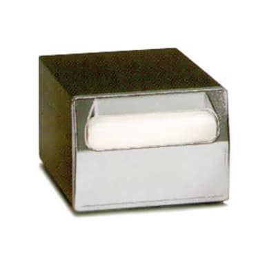 Vollrath 6512-12 Counter-Type Napkin Dispenser - Chrome Face, Walnut