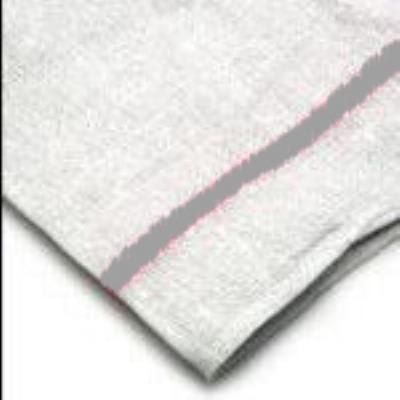 Intedge 312SP Towel Herringbone, 16 in x19 in, 100% Cotton, White with Stripe