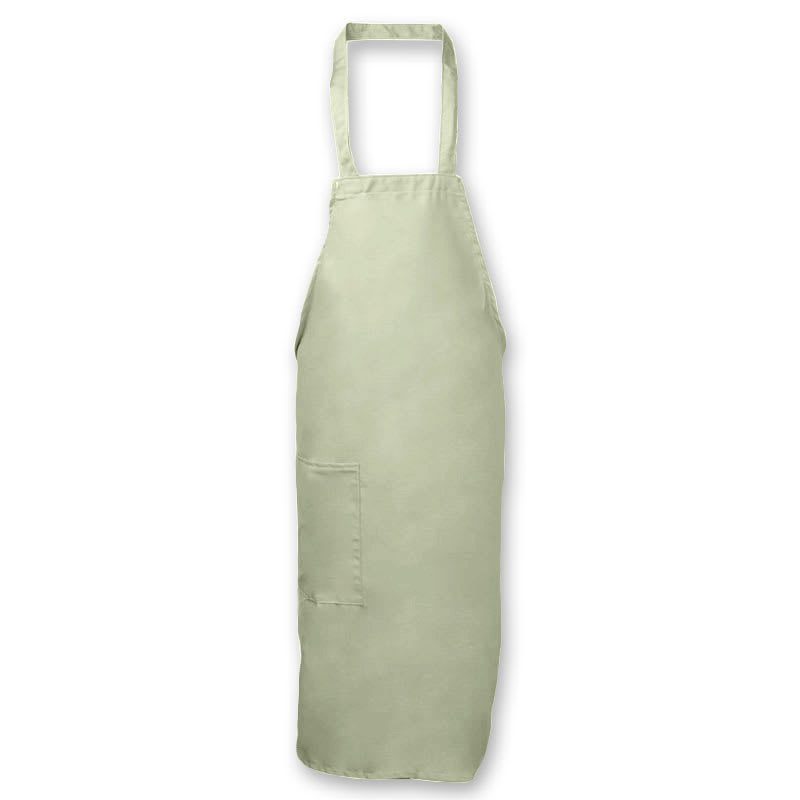 Intedge 335-1 SF Deluxe Bib Apron & Tie w/ Hip Pocket, 32 x 28" Seafoam Green