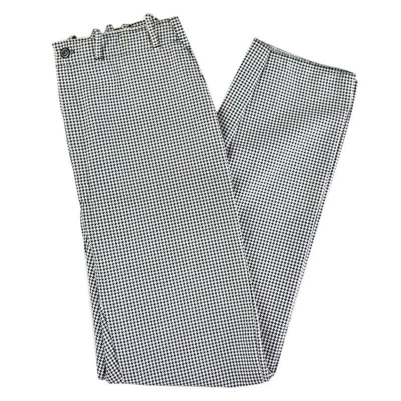 Intedge 34438 Chef Pants, Zipper Fly, Reinforced Crotch, Houndstooth, Size 38