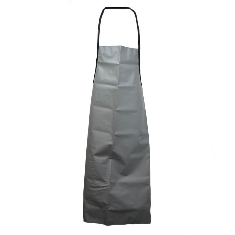 Intedge VDWA GR Heavy Duty Vinyl Dishwashing Apron w/ Removable Ties, 36 x 42", Grey