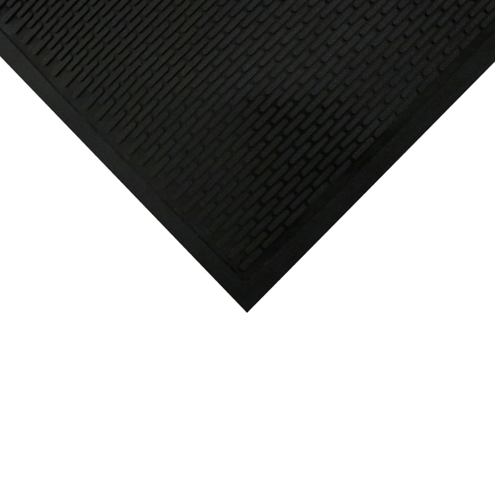 M+A Matting 555035100 SuperScrape Drainable Slip Resistant Mat, 3 x 5 ft, Black