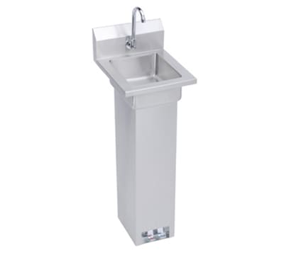 Elkay Ehs 14 Pedx Pedestal Commercial Hand Sink W 10 L X 12 W X 5 D Bowl Pedal Valve