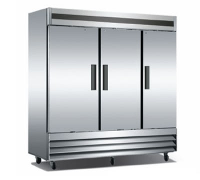 Metalfrio CFD-3RR-72 81" Three Section Reach-In Refrigerator, (3) Solid Door, 115v