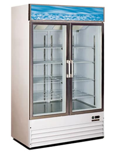 Metalfrio D768BM2F 49.3" Two-Section Display Freezer w/ Swinging Door - Bottom Mount Compressor, 115v