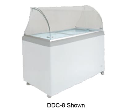 Metalfrio DDC-12 71" Stand Alone Ice Cream Freezer w/ 12-Tub Capacity & 10-Tub Storage, 120v