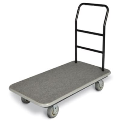CSL 2100GY-060 GRY Utility Cart w/ Gray Carpet, 5-in Gray Poly Casters w/ Black Bumper
