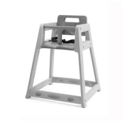CSL 850-DGY-KD Plastic Stackable High Chair, Assembly Required, Gray