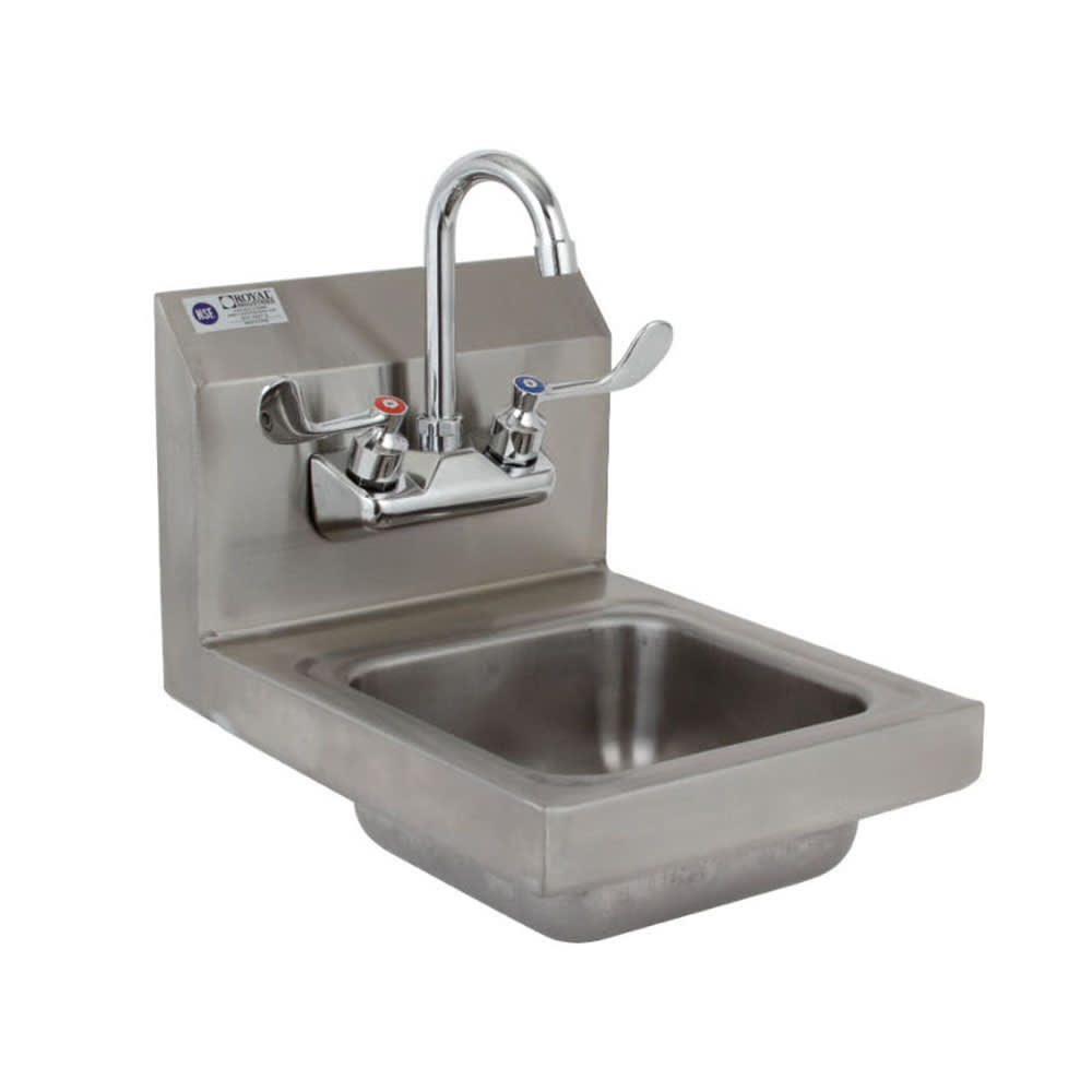 Royal Industries ROYHSW12 Wall Mount Commercial Hand Sink w/ 9