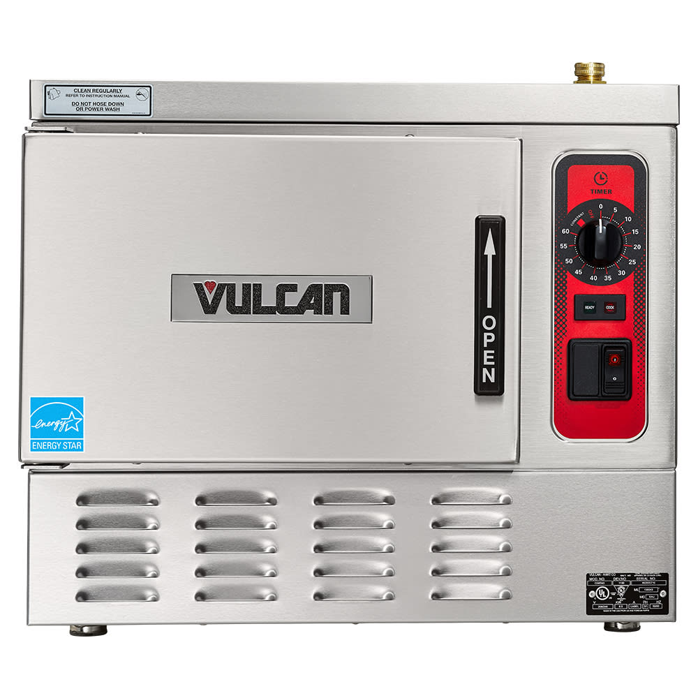 Vulcan C24EA3 PLUS (3) Pan Convection Steamer Countertop, Descaling Port, 208v/1ph
