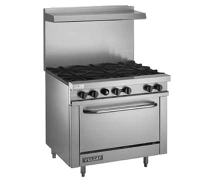 Vulcan V36 36" 6-Burner Gas Range, LP