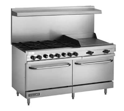 Vulcan V60F 60" 6-Burner Gas Range with Griddle, NG