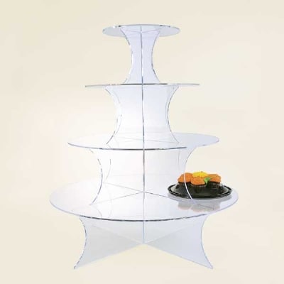 Jule-art WCR5 Interlocking Wedding Cake Riser w/ 4-Shelves, 34.25" High