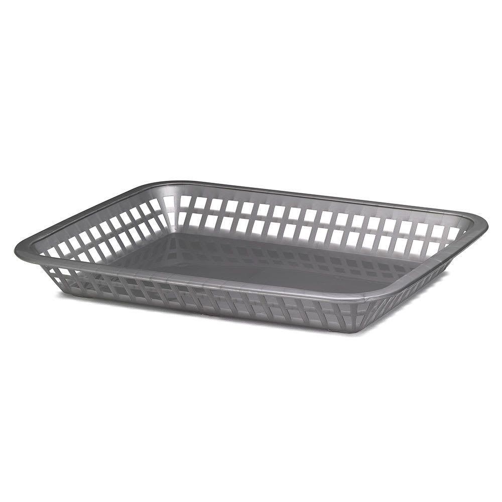 Tablecraft 1079GM Rectangular Platter Basket, 11.75 x 8.5 x 1.5-in, Poly, Gunmetal