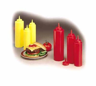 Tablecraft 108K Squeeze Dispenser, 8 oz, Red, Dozen