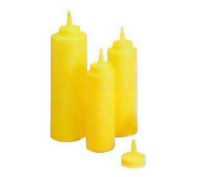 Tablecraft 108M Squeeze Dispenser, 8 oz, Yellow, Dozen