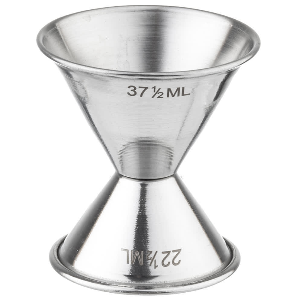 Tablecraft 1202, 1/2 x 1 oz Stainless Steel Jigger