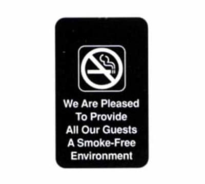 Tablecraft 695601 6 x 9-in Sign, Smoke-Free, Adhesive Back