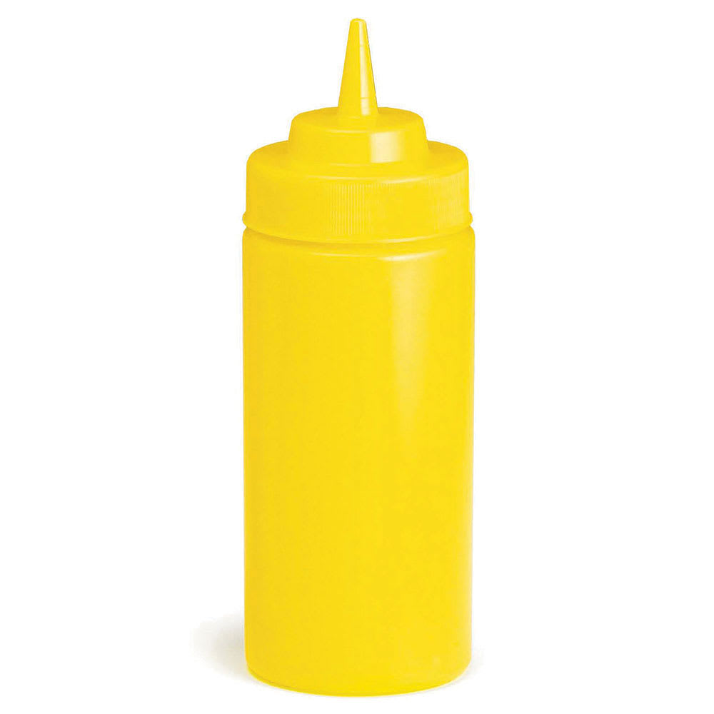 Tablecraft C10853M Cash And Carry Wide Mouth Squeeze Dispenser, 8-oz.,Mustard
