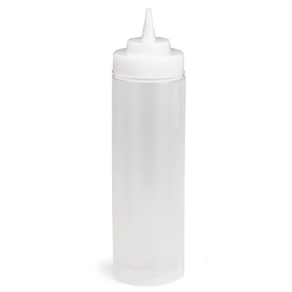 Tablecraft C11253C Cash And Carry Wide Mouth Squeeze Dispenser, 12-oz, Clear