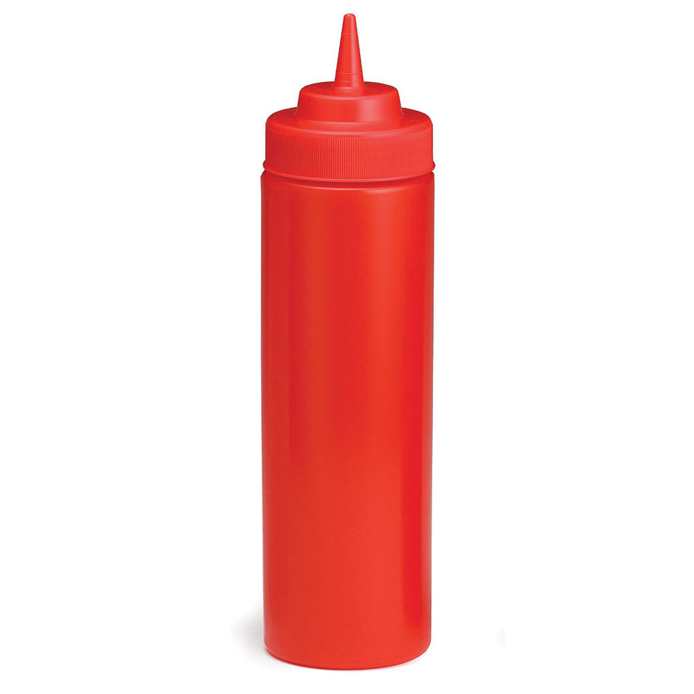 Tablecraft C11253K Cash And Carry Wide Mouth Squeeze Dispenser, 12-oz, Red