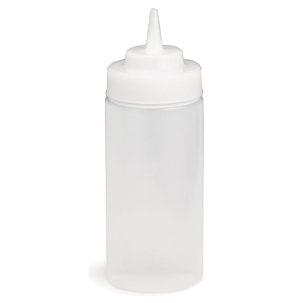 Tablecraft C11663C Cash And Carry Wide Mouth Squeeze Dispenser, 16-oz, Clear