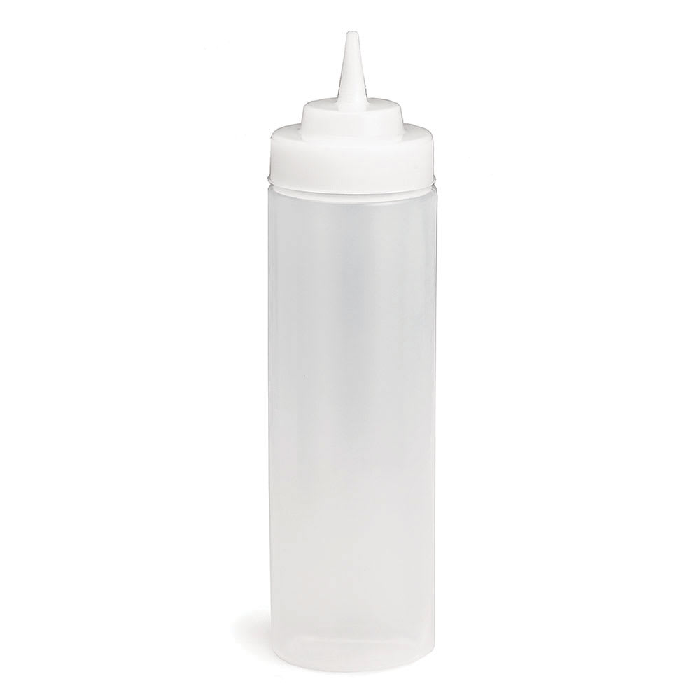 Tablecraft C12463C Cash And Carry Wide Mouth Squeeze Dispenser, 24-oz, Clear