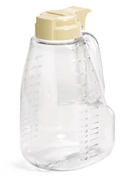 Tablecraft L32X 32-oz Polycarbonate Option Dispenser w/ Orange ABS Top