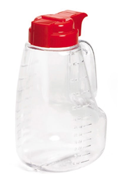 Tablecraft L48 48-oz Polycarbonate Option Dispenser w/ Gray ABS Top