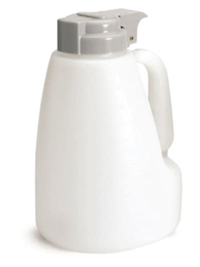 Tablecraft MW64 64-oz Polyethylene Option Dispenser w/ Gray ABS Top