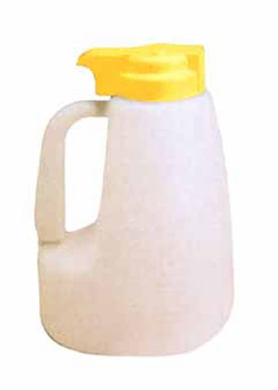 Tablecraft MW64Y 64-oz Polyethylene Option Dispenser w/ Yellow ABS Top