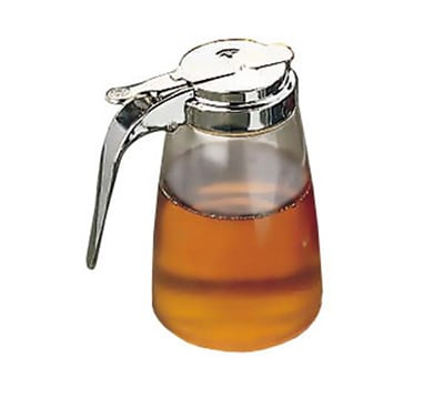Tablecraft P10 10-oz Syrup Dispenser, Lexan w/ Chrome Plated Top
