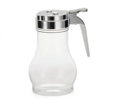 Tablecraft P410CP 10-oz Polycarbonate Teardrop Dispenser w/ Chrome Plated ABS Top