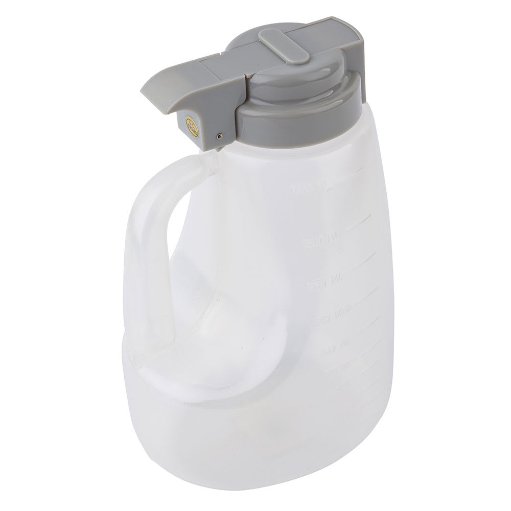 Tablecraft PP48G 48-oz Pour Dispenser w/ Graduated Markings - Polypropylene, Gray
