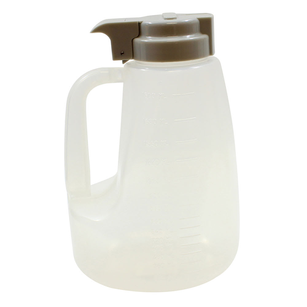 Tablecraft PP64G 64-oz Pour Dispenser w/ Graduated Markings - Polypropylene, Gray
