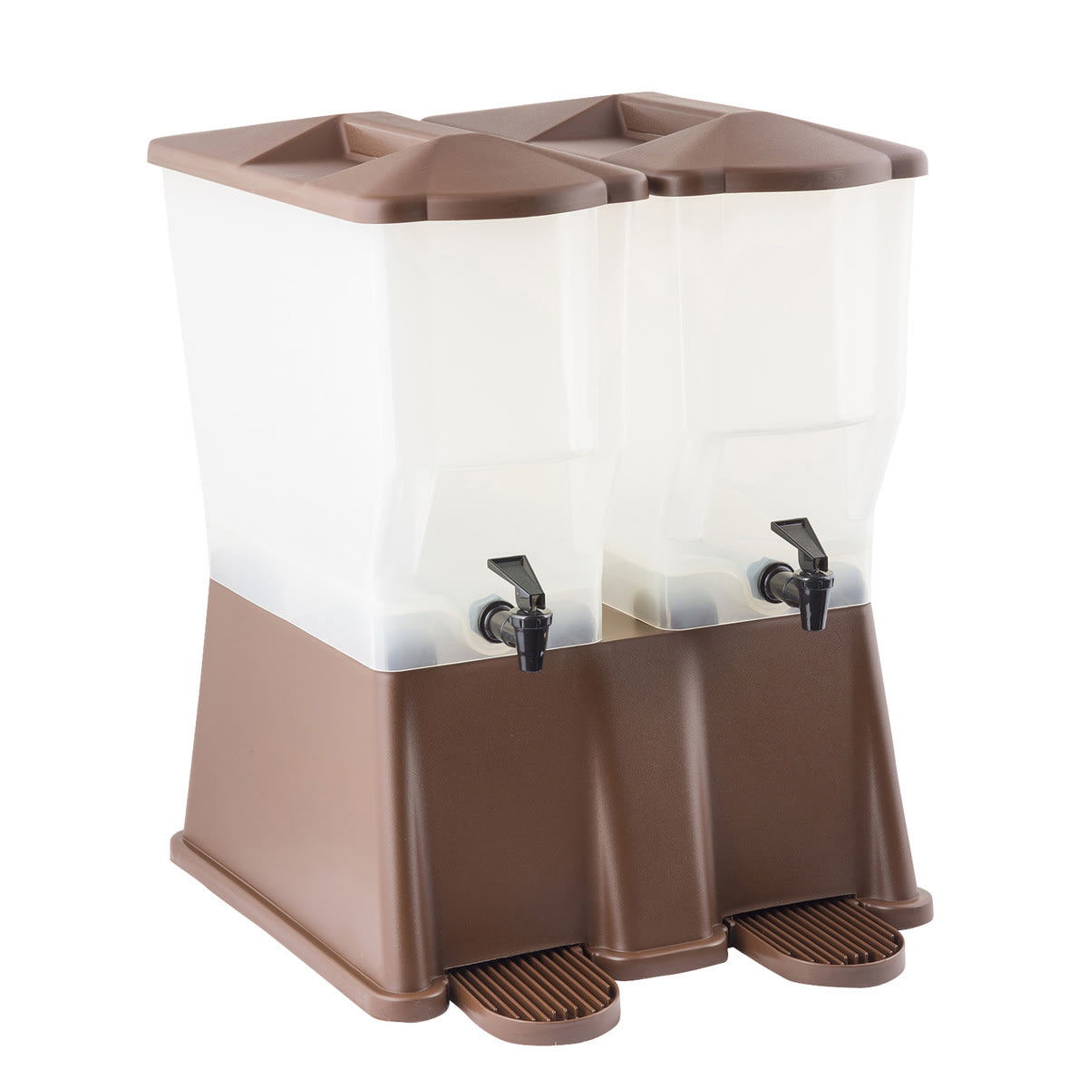 Tablecraft TW54DP 6 gal Double Beverage Dispenser Plastic, Brown