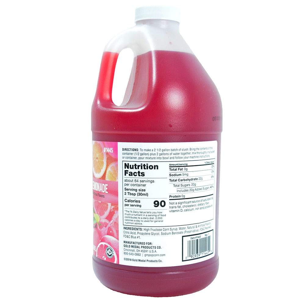 Gold Medal 1445 Pink Lemonade Frusheez® Mix, Concentrate, (6) 1/2 gal Jugs