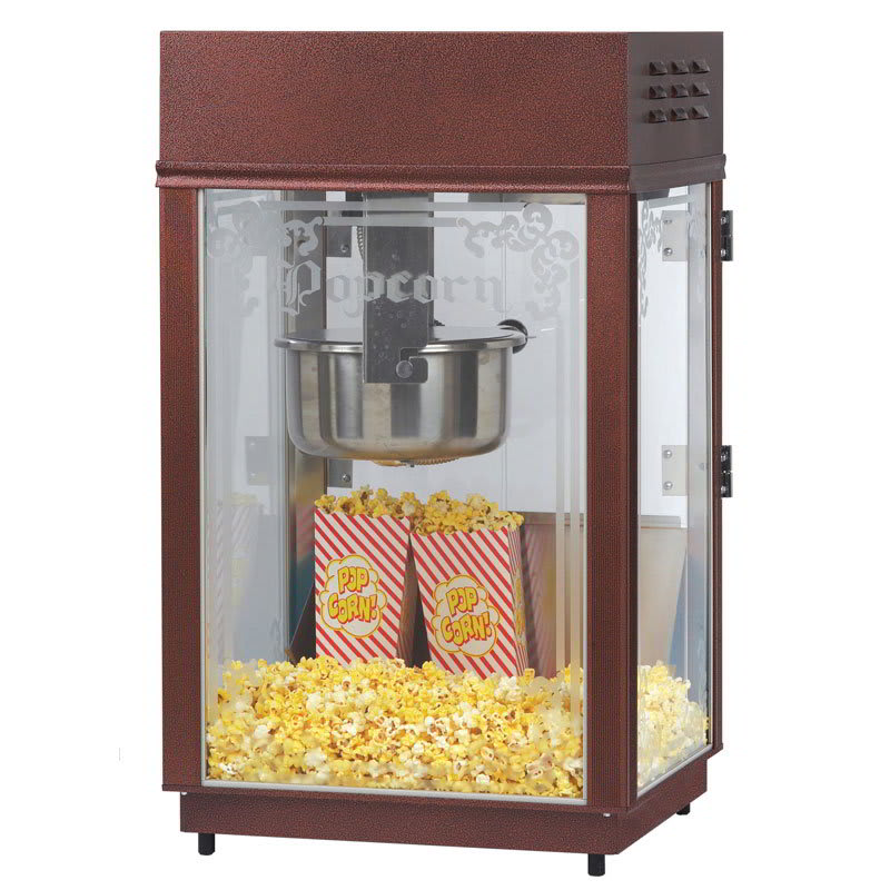 Gold Medal 1871 120208 Heavy Duty Popcorn Machine w/ 6-oz EZ Kleen Kettle & Etched Glass, 120/208V